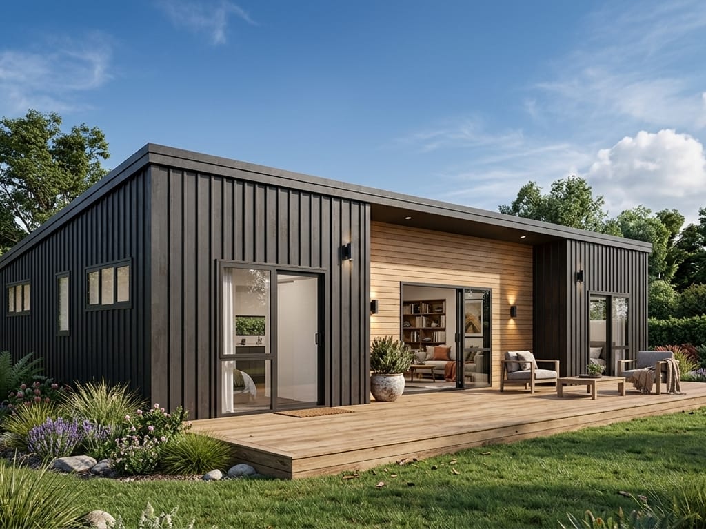 Concept render of a modern New Zealand granny flat exterior
